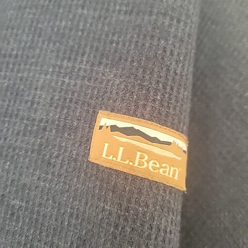 LL Bean Herren Gr.M Morgenmantel Waffelstrick Kapuze Gürtel Taschen grau 510588 - Bild 4 von 10