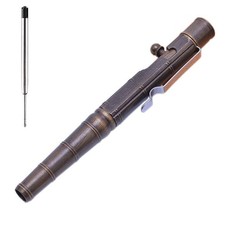 Bamboo Shaped Solid Brass Pen, Bolt Action EDC Pocket Signature Ballpoint Pen...