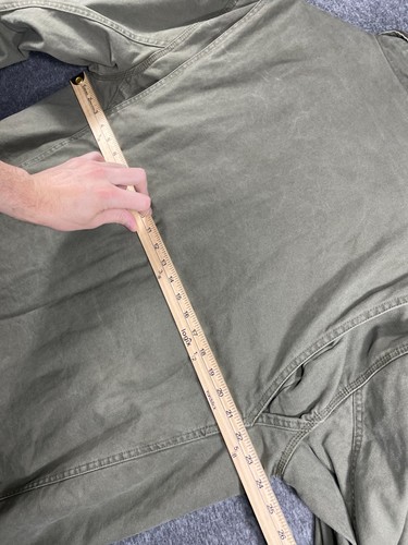 Orvis Field Barn Chore Quilt Lined Jacket Coat Cord Collar Green Men’s Large - Bild 20 von 24