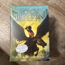 Percy Jackson and the Olympians 5 Book Paperback Boxed Set (W/Poster) READ DESCR
