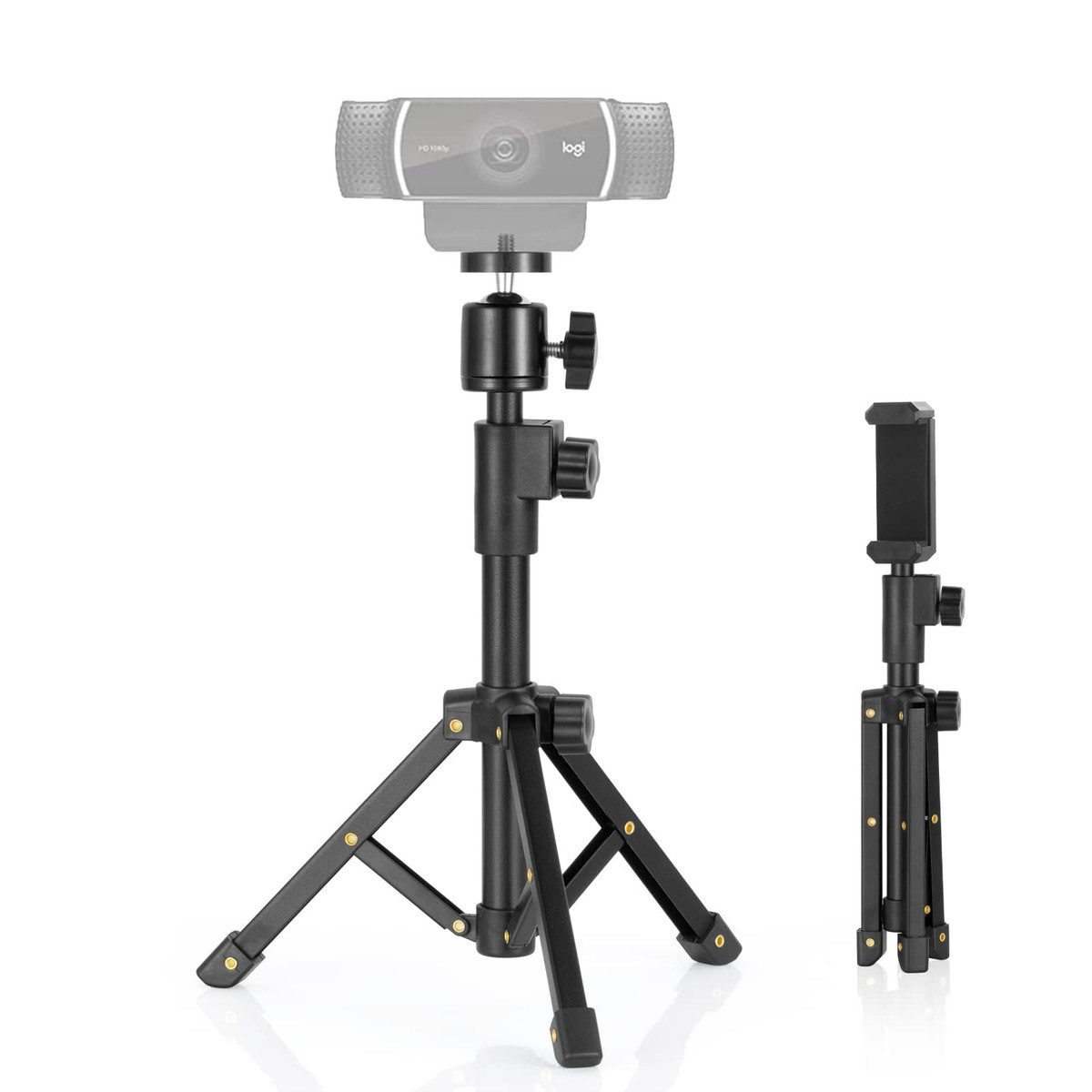 Treppiede Per Webcam Da 125 Cm In Alluminio - Compatibile Con Logitech C920, Brio, StreamCam, C930, C922, C925, C615 - 4