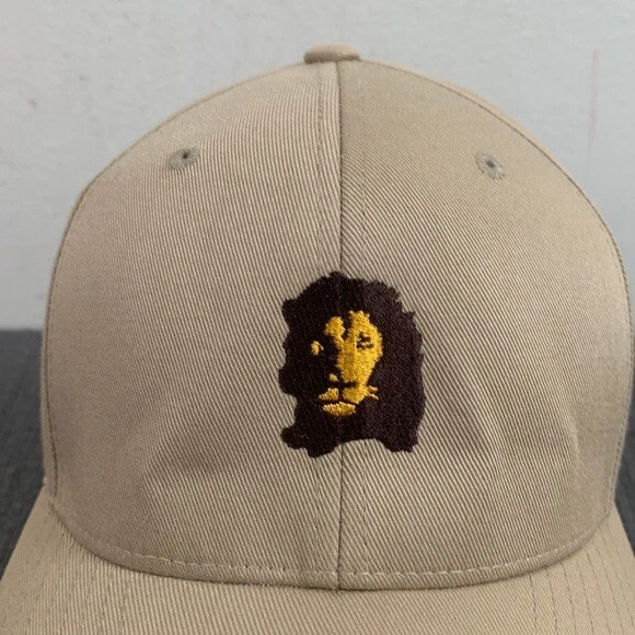 Born a Lion Baseball Hat Flexfit Fitted Cap Mens Size S/M Beige Yupoong - Image 2 of 4