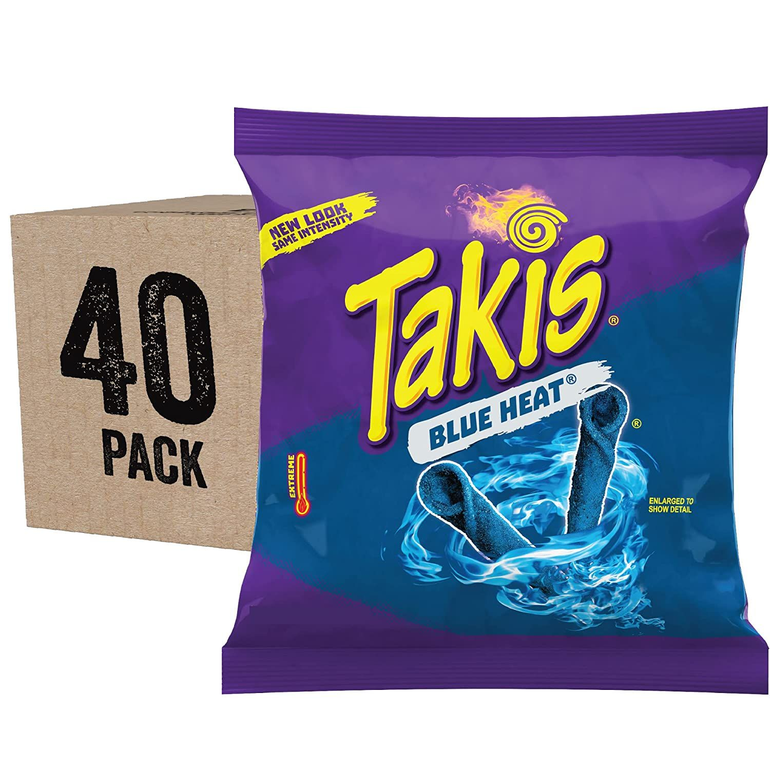 Takis Blue Heat Rolled Spicy Tortilla Chips, Hot Chili Pepper, 1 oz