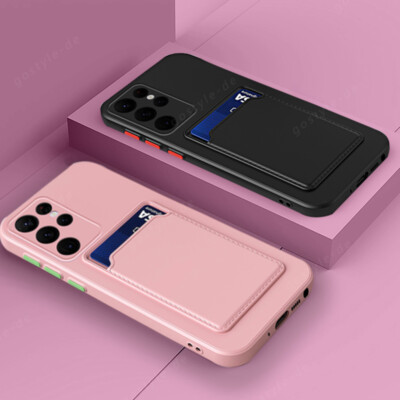 Case For Samsung Galaxy A55 A35 A25 A54 A14 S23 S24 ShockProof Card Holder Cover