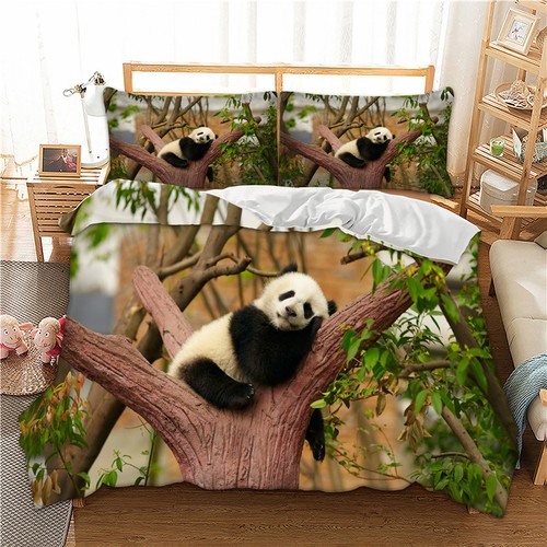 3D Animal Print Panda Duvet Cover 