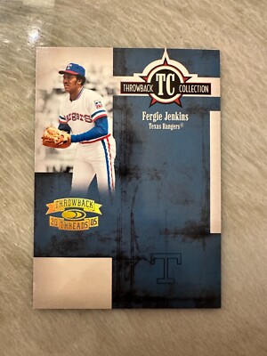 FERGIE JENKINS 2005 DONRUSS THROWBACK THREADS COLLECTION GOLD PARALLEL #'D /100