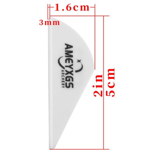 50pcs 2'' Archery Arrow Vanes Fletches Rubber Feather Fletching Arrow Shaft DIY - Picture 5 of 25