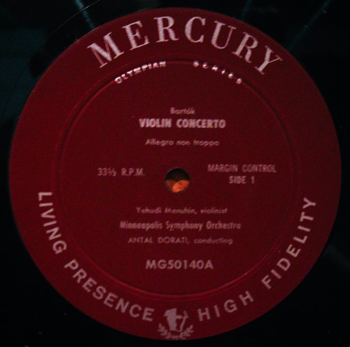 BARTOK~VIOLIN CONCERTO~YEHUDI MENUHIN~ANTAL DORATI~MERCURY "Olympian" #MG 50140 - Picture 2 of 4