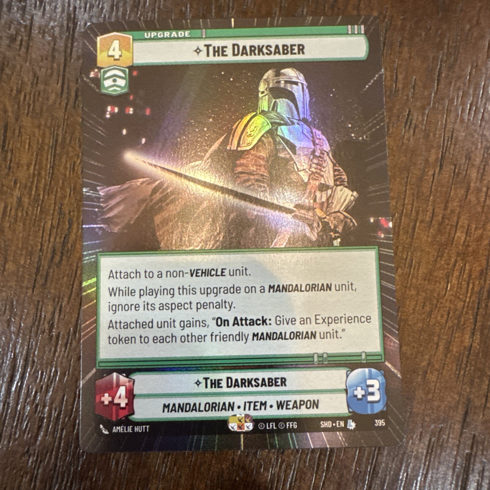 STAR WARS UNLIMITED THE DARKSABER #395 HYPERSPACE FOIL SHADOWS OF THE GALAXY