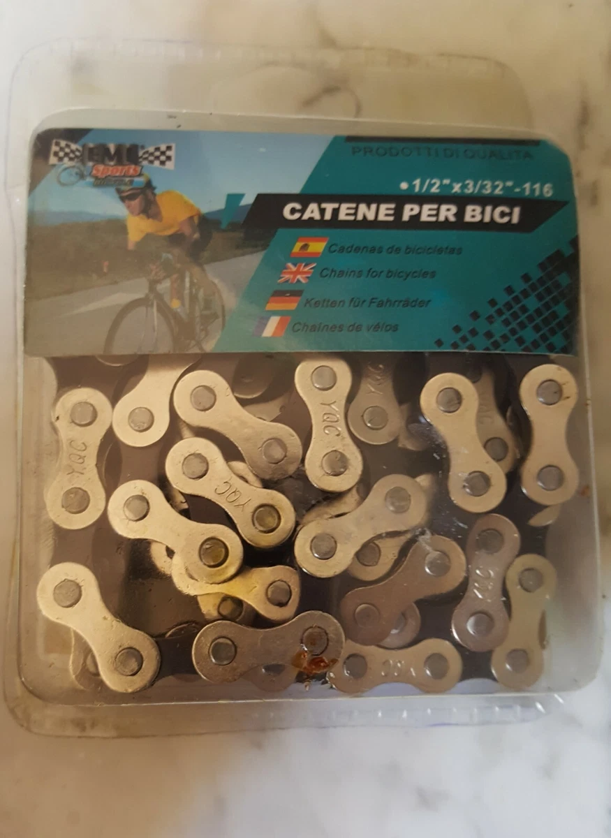 GOIYZTTR Catena per Bicicletta, 116 Maglie Catena Bici per Mountain
