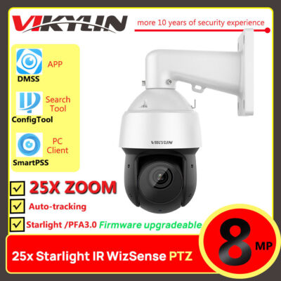8MP 25x Zoom PTZ Camera Starlight IR100M WizSense Auto-tracking SD49825XB-HNR