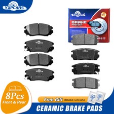 Front & Rear Ceramic Brake Pads For 2010-2017 Chevy Equinox 2010-17 GMC Terrain