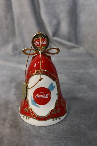 Bradford Exchange Coca-Cola Holiday Heirloom Porcelain Ornament Bell New - Picture 2 of 3