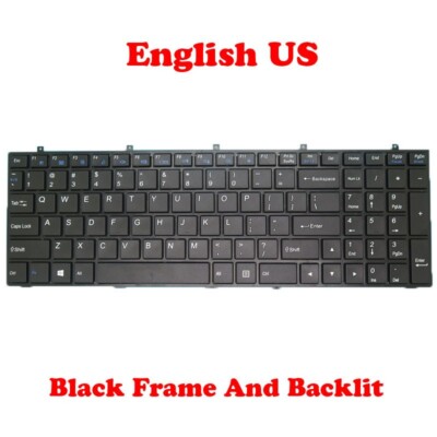 No Backlit Keyboard For CLEVO W350 W350ETQ W370 W370ET W370SK W370SS W370ST OEM