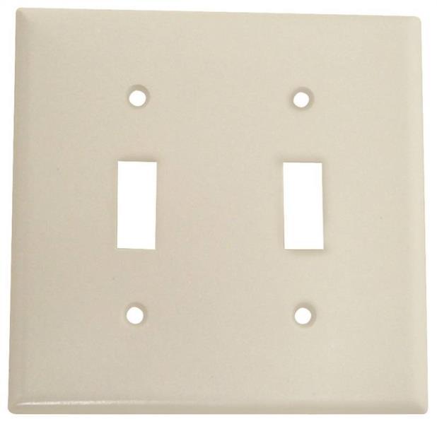 COOPER CASE (10) 2139W WHITE 2 GANG SWITCH WALL PLATE COVERS & SCREWS