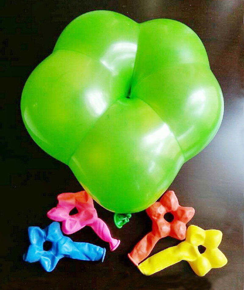 1200x 12" 6 Color Flower Shape Latex Balloons Plum Flora Wedding