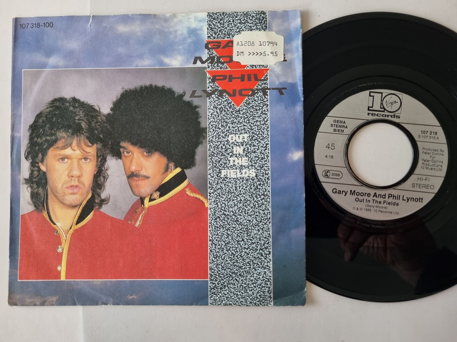 Gary Moore and Phil Lynott - Out in the fields 7'' Vinyl Germany