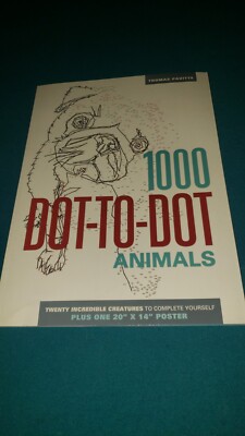 1000 Dot-To-Dot: Animals by Thomas Pavitte (2014, Trade Paperback)
