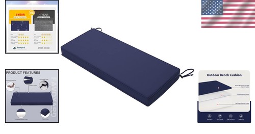 Luxurious 3-Inch Thick Patio Furniture Cushion - 42 x 18 Waterproof Design - Picture 2 of 8