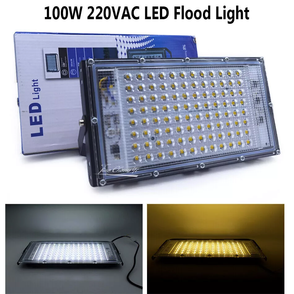 100W LED Light 220V 110V Outdoor Yard Football Garden | eBay