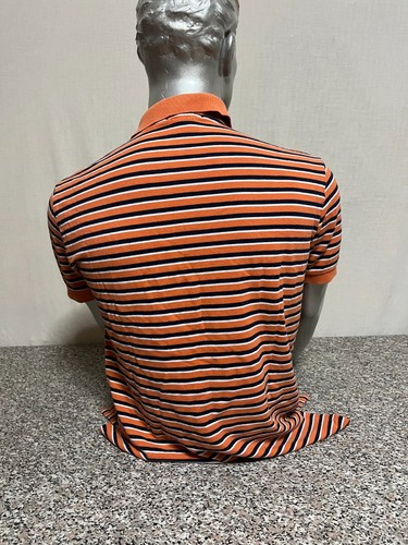 POLO RALPH LAUREN T-SHIRT SWEATSHIRT SHIRT UOMO MAN ARANCIONE ORANGE BLU PU-1171 - Foto 5 di 6