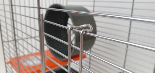 Jaula para ratón roedores botella de agua mascota casa rueda animal jerbo hámster cabaña azul - Imagen 6 de 11