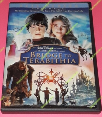 BRIDGE TO TERABITHIA DVD Disney Movie 2007 Family Fantasy Book Animation Tested 