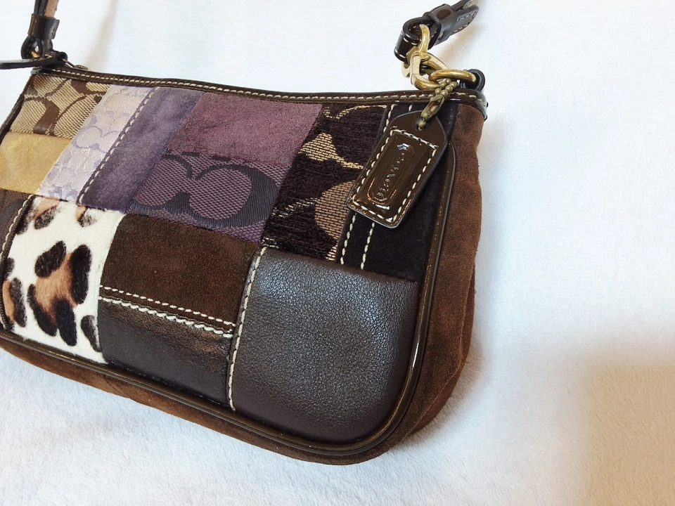 Bolso de Hombro Coach 2005 Y2K Vintage Patchwork J05S-7071 RARO Foto 2 de 4