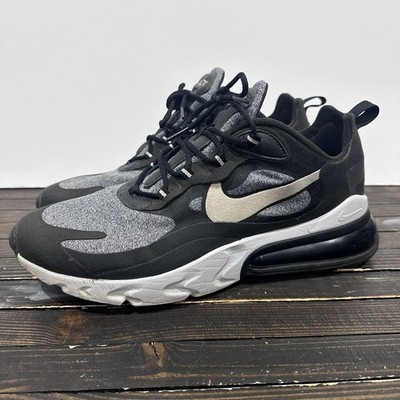 Nike Air Max 270 React Men's Running Shoes Black Grey AO4971-001 Sz 10.5