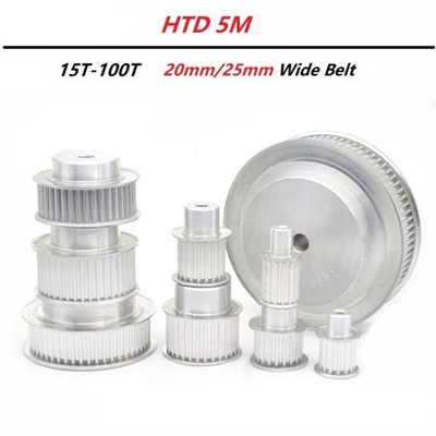 #ad 5M Timing Belt Pulley HTD Pitch 5mm 15T 100T Width 20mm 25mm Process Hole Bore $139.49