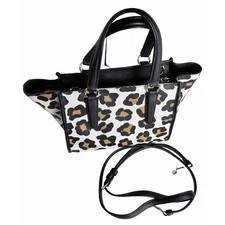 Coach MINI CROSBY CARRYALL OCELOT Print Leather Vintage Preppy 41-13