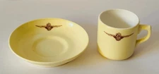 Qantas Airways RARE VINTAGE Demitasse Cup & Saucer ROYAL GRAFTON Fine Bone China