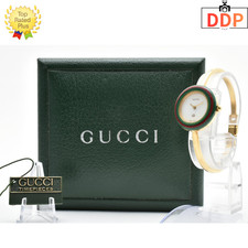 N MINT w/ Box GUCCI Change Bezel 12 Colors 11/12.2 Quartz Women's Swiss Watch