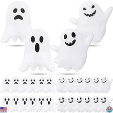 Civaner 24-Piece Halloween Ghost Plush Toy Set - Soft White Stuffed Animals