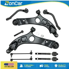 (8Pc) Front Lower Control Arm & Ball Joint Tie Rod End Link Kit For Kia Optima