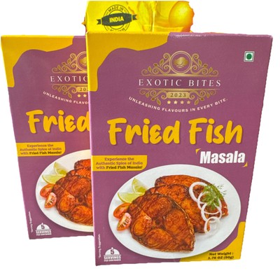Pure Fried Fish Masala Powder By Exotic Bites 50gm, 1.7 Ounce | Pack Of 2