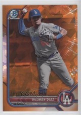 2022 Bowman Chrome Sapphire Edition Prospects Orange 28/75 Wilman Diaz sh7
