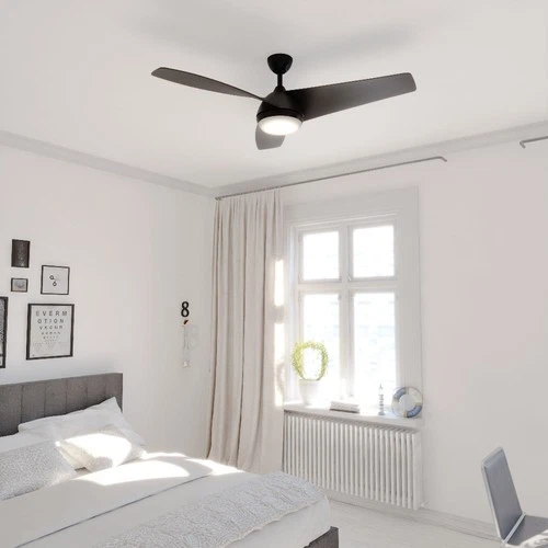 Odell 1-Light Ceiling Fan in Contemporary Style 14 Inches Tall and 52 Inches - Picture 2 of 13