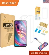 3-Pack High Definition Tempered Glass Protector for TCL K33/K32 5G - Clear