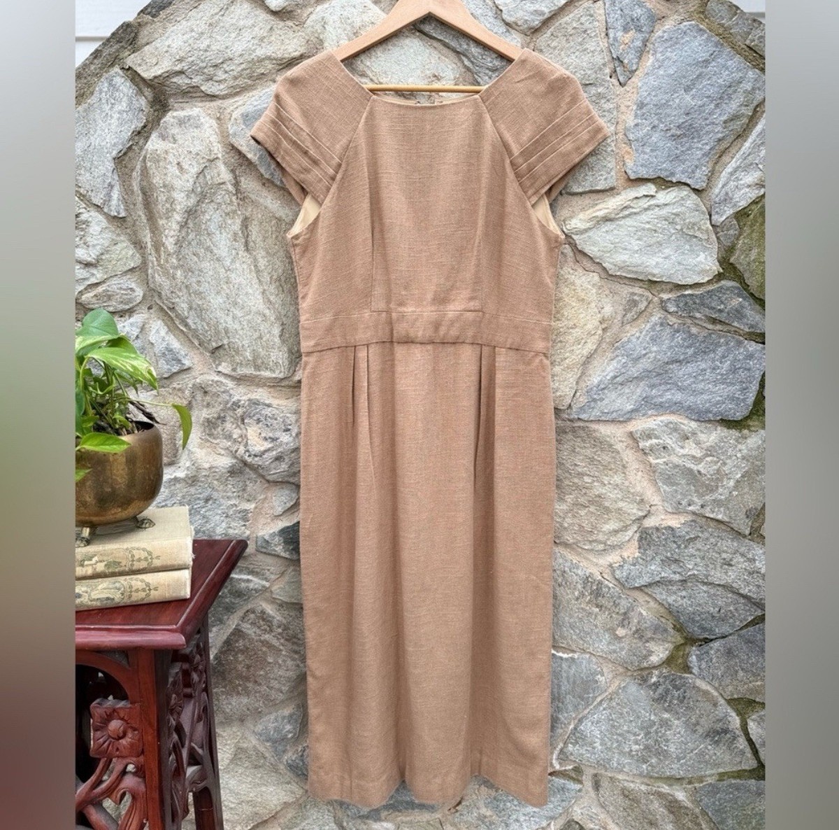 Handmade Linen Minimalist Midi Dress Medium | eBay Handmade Linen Minimalist Midi Dress Medium | eBay