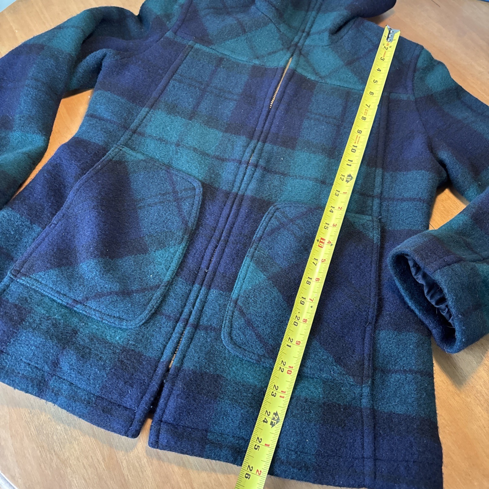 Pendleton Quilted Collar Black Watch Plaid COAT J… - image 6