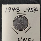 1943 Lincoln Wheat Small Cent Steel Uncirculated Uncertified Coin Collectible
