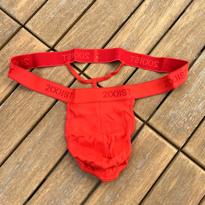 2(X)ist 2xist men Red cotton Y-Back Thong G-string underwear size S M L XL