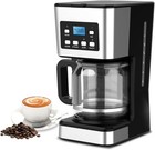 12-Cup Programmable Coffee Maker, Regular & Strong Brew Drip Coffee Machine for