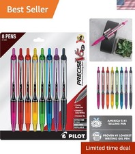 Pilot Precise V5 RT Retractable Pens, 0.5mm Fine Point, Assorted Colors, 8 Count