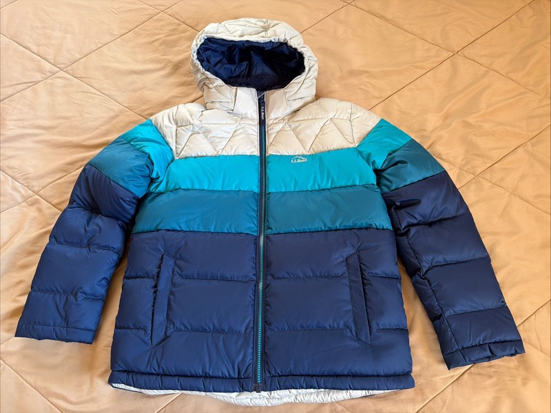 LL Bean Down Jacket 14-16 Pacific Blue - DownTek