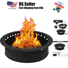36" Inner Diameter Smokeless Outdoor Fire Pit - Customizable & Portable Design