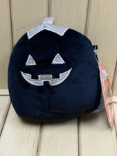 NEW Squishmallows 4.5  / 4 Inch Paige the Black  Gold Pumpkin Jack-o-lantern