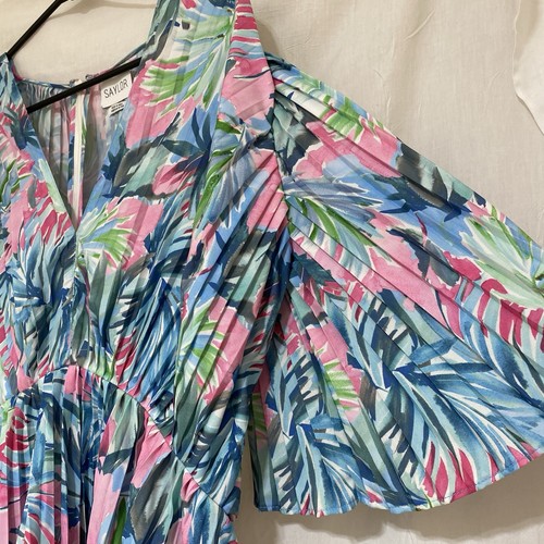 SAYLOR Byrd Mini Dress Flutter Sleeve Resort Tropical Size Small - Picture 7 of 17