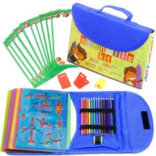 Drawing Stencils Set for Kids 55 Piece - Arts and Crafts Set for Girls  Bo...